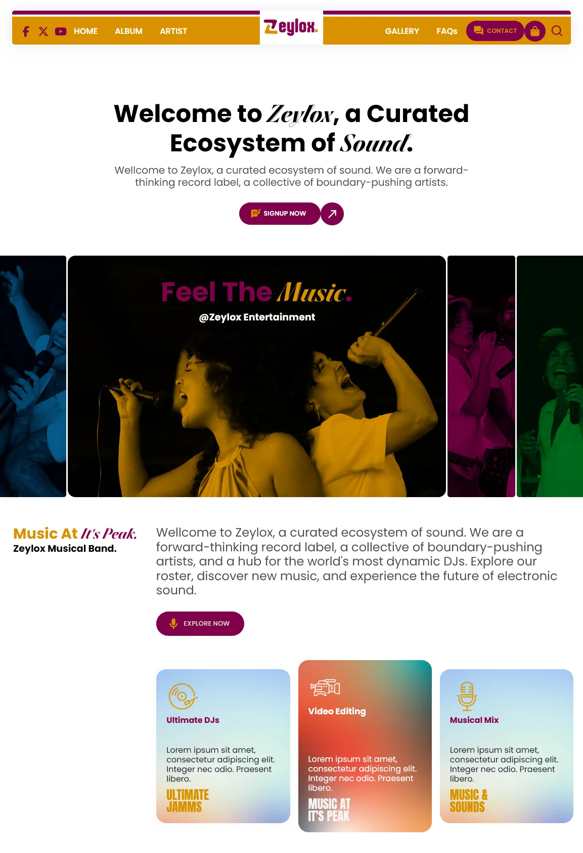 Zeylox Musical Template Preview